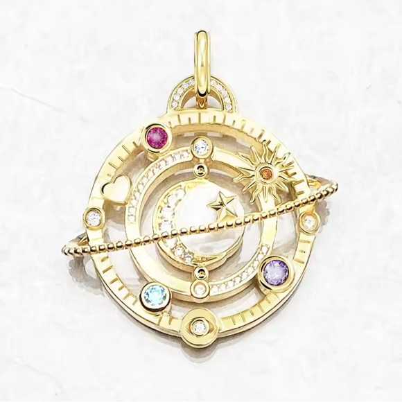 NWOT Cosmic Planetary pendant 18k gold plating over Sterling silver. - Picture 6 of 16